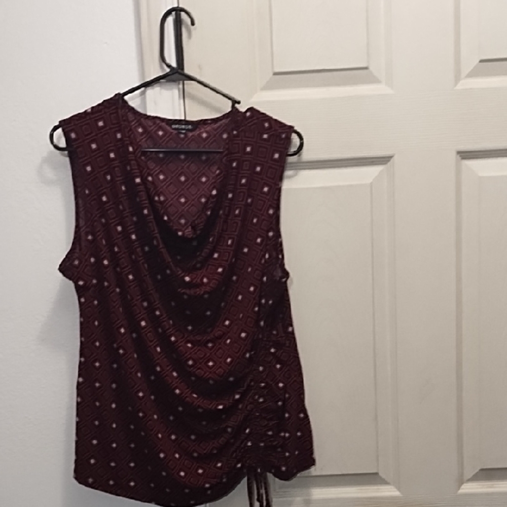 George Burgundy Sleeveless Top